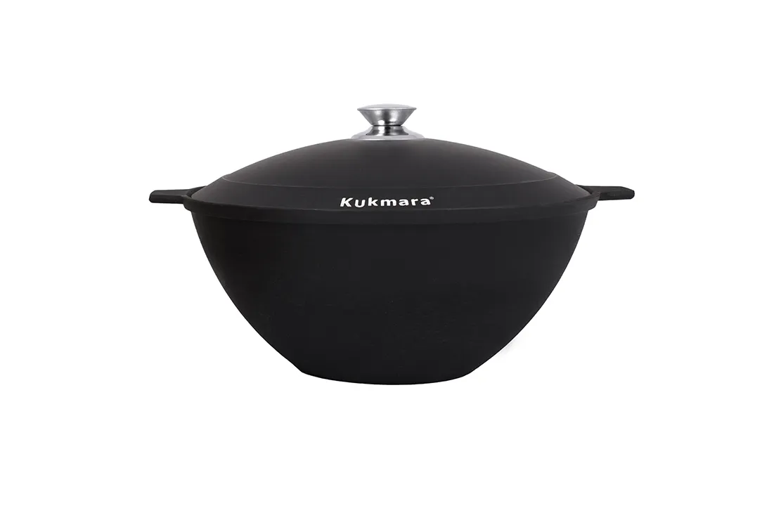 Казан чугунный 4л, 5л, 7 л с нерж ручкой 3